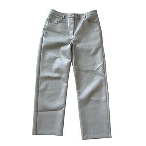 Aritzia Wilfred Vegan Faux Leather Melina‎ Pants Women’s 12 High Rise *flawed